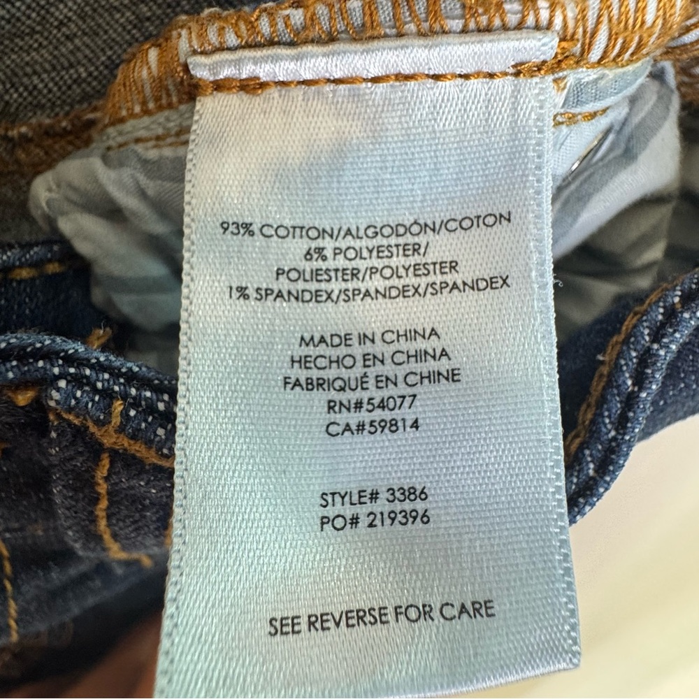 CAbi Dark Wash High Straight Jeans Size 2 - Picture 3 of 6